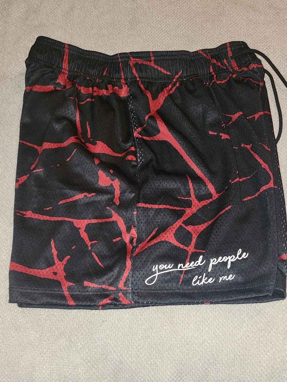 Tanq Athletic "People Like Me" Mesh Shorts